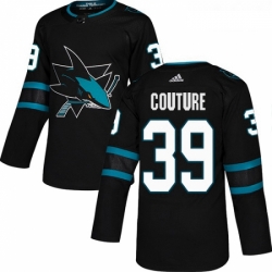 Youth Adidas San Jose Sharks 39 Logan Couture Premier Black Alternate NHL Jersey 