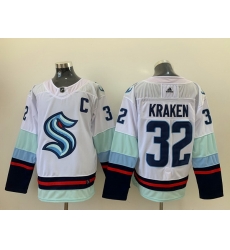 Men Seattle Kraken 32 Seattle Kraken White Adidas Jersey