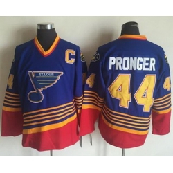 Blues #44 Chris Pronger Light Blue Red CCM Throwback Stitched NHL Jersey