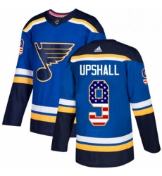 Mens Adidas St Louis Blues 9 Scottie Upshall Authentic Blue USA Flag Fashion NHL Jersey 