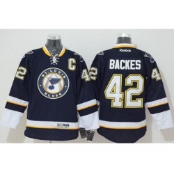 St. Louis Blues #42 David Backes Stitched Blue NHL Jersey