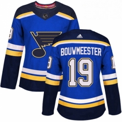 Womens Adidas St Louis Blues 19 Jay Bouwmeester Premier Royal Blue Home NHL Jersey 