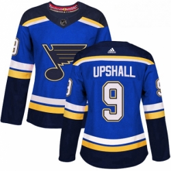 Womens Adidas St Louis Blues 9 Scottie Upshall Premier Royal Blue Home NHL Jersey 