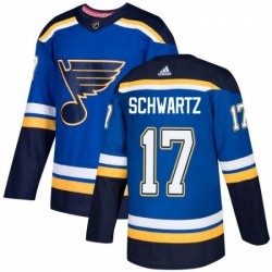 Youth Adidas St Louis Blues 17 Jaden Schwartz Premier Royal Blue Home NHL Jersey 