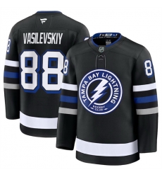 Men Tampa Bay Lightning Active Player Custom Black 2024 25 Alternate Stitched Hockey Jersey