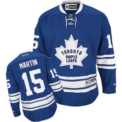 Maple Leafs #15 Matt Martin Blue Alternate Stitched NHL Jersey