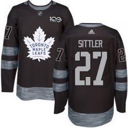 Maple Leafs #27 Darryl Sittler Black 1917 2017 100th Anniversary Stitched NHL Jersey