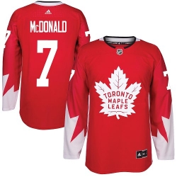 Maple Leafs #7 Lanny McDonald Red Alternate Stitched NHL Jersey