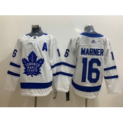 Men Toronto Maple Leafs 16 Mitchell Marner White Adidas Jersey