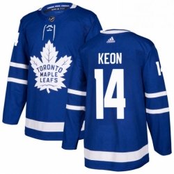 Mens Adidas Toronto Maple Leafs 14 Dave Keon Premier Royal Blue Home NHL Jersey 