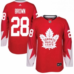 Mens Adidas Toronto Maple Leafs 28 Connor Brown Premier Red Alternate NHL Jersey 