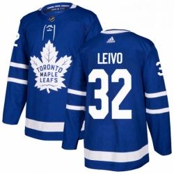 Mens Adidas Toronto Maple Leafs 32 Josh Leivo Authentic Royal Blue Home NHL Jersey 