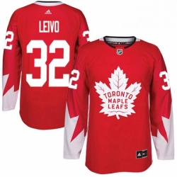 Mens Adidas Toronto Maple Leafs 32 Josh Leivo Premier Red Alternate NHL Jersey 