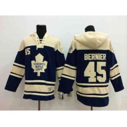 nhl jerseys toronto maple leafs #45 bernier blue-cream[pullover hooded sweatshirt]