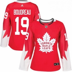 Womens Adidas Toronto Maple Leafs 19 Bruce Boudreau Authentic Red Alternate NHL Jersey 