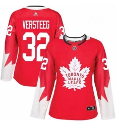 Womens Adidas Toronto Maple Leafs 32 Kris Versteeg Authentic Red Alternate NHL Jersey 