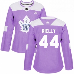 Womens Adidas Toronto Maple Leafs 44 Morgan Rielly Authentic Purple Fights Cancer Practice NHL Jersey 