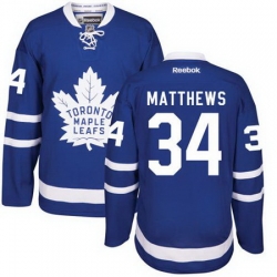 Maple Leafs #34 Auston Matthews Blue Home Stitched Youth NHL Jersey