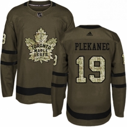 Youth Adidas Toronto Maple Leafs 19 Tomas Plekanec Authentic Green Salute to Service NHL Jerse