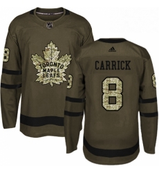 Youth Adidas Toronto Maple Leafs 8 Connor Carrick Authentic Green Salute to Service NHL Jersey 