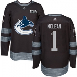 Canucks #1 Kirk Mclean Black 1917 2017 100th Anniversary Stitched NHL Jersey