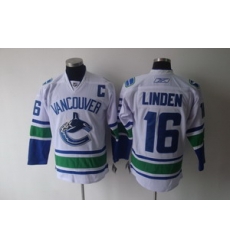 Vancouver Canucks Jersey 16 Linden White Jerseys C Patch