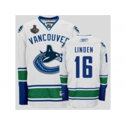 Canucks 2011 Stanley Cup Finals #16 Trevor Linden White Stitched Youth NHL Jersey