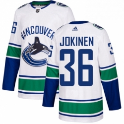 Youth Adidas Vancouver Canucks 36 Jussi Jokinen Authentic White Away NHL Jersey 