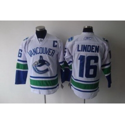 KIDS Vancouver Canucks 16 Trevor Linden white Jersey