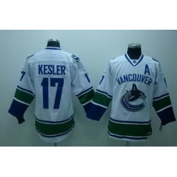 KIDS Vancouver Canucks 17 Kesler white Jersey A patch