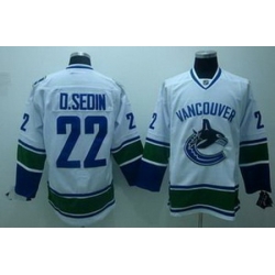 KIDS Vancouver Canucks 22 D.sedin white Jersey