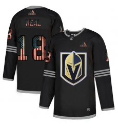 Men Vegas Golden Knights 18 James Neal Black USA Flag Fashion Adidas Jersey