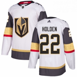 Mens Adidas Vegas Golden Knights 22 Nick Holden Authentic White Away NHL Jersey 