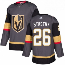 Mens Adidas Vegas Golden Knights 26 Paul Stastny Premier Gray Home NHL Jersey 