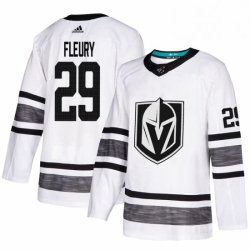 Mens Adidas Vegas Golden Knights 29 Marc Andre Fleury White 2019 All Star Game Parley Authentic Stitched NHL Jersey 