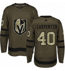 Mens Adidas Vegas Golden Knights 40 Ryan Carpenter Authentic Green Salute to Service NHL Jersey