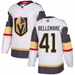 Mens Adidas Vegas Golden Knights 41 Pierre Edouard Bellemare Authentic White Away NHL Jersey 