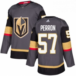 Mens Adidas Vegas Golden Knights 57 David Perron Authentic Gray Home NHL Jersey 