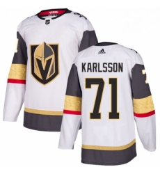 Mens Adidas Vegas Golden Knights 71 William Karlsson Authentic White Away NHL Jersey 