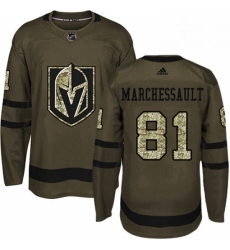 Mens Adidas Vegas Golden Knights 81 Jonathan Marchessault Authentic Green Salute to Service NHL Jersey 