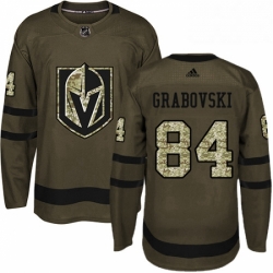 Mens Adidas Vegas Golden Knights 84 Mikhail Grabovski Authentic Green Salute to Service NHL Jersey 