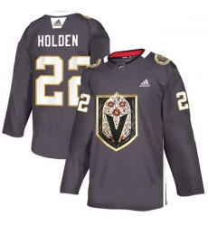 Vegas Golden Knights 22 Nick Holden Gray Dia De Los Muertos Adidas Jersey