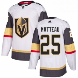 Womens Adidas Vegas Golden Knights 25 Stefan Matteau Authentic White Away NHL Jersey 