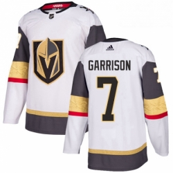 Womens Adidas Vegas Golden Knights 7 Jason Garrison Authentic White Away NHL Jersey 