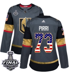 womens brandon pirri vegas golden knights jersey gray adidas 73 nhl 2018 stanley cup final authentic usa flag fashion