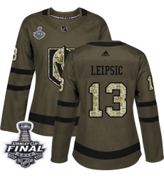 womens brendan leipsic vegas golden knights jersey green adidas 13 nhl 2018 stanley cup final authentic salute to service