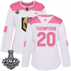 womens paul thompson vegas golden knights jersey white pink adidas 20 nhl 2018 stanley cup final authentic fashion