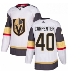 Youth Adidas Vegas Golden Knights 40 Ryan Carpenter Authentic White Away NHL Jersey 