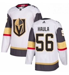 Youth Adidas Vegas Golden Knights 56 Erik Haula Authentic White Away NHL Jersey 