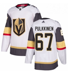 Youth Adidas Vegas Golden Knights 67 Teemu Pulkkinen Authentic White Away NHL Jersey 